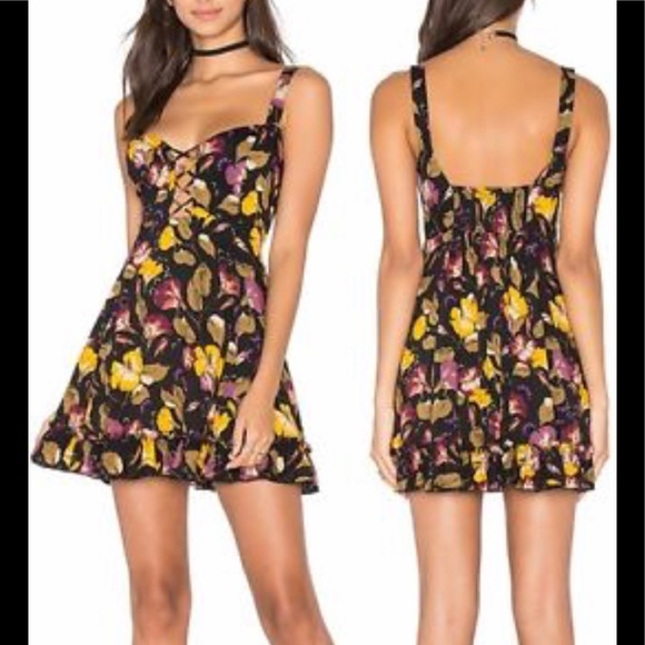 FP | Lattice Lovers Lace up Mini Dress - Picture 2 of 7